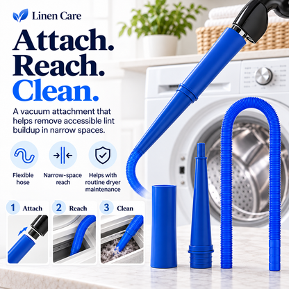 Linen Care dryer vent cleaner attach reach clean guide